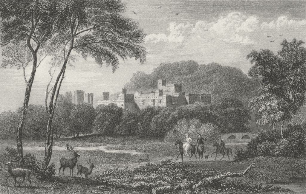 DERBYS. Haddon Hall, Derbyshire. DUGDALE c1840 old antique print picture